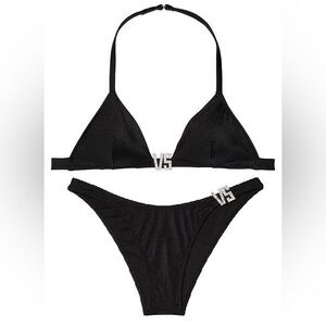 VICTORIA'S SECRET Swim *NWT* VS Shine Hardware Bling Bikini - S Top / XS Bottom